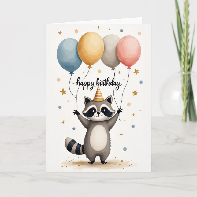 Joyful Masked Creature Card (Front)
