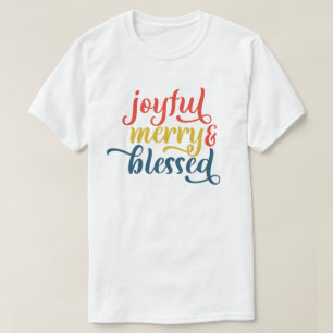 Joyful Merry & Blessed Christmas Holiday T-Shirt