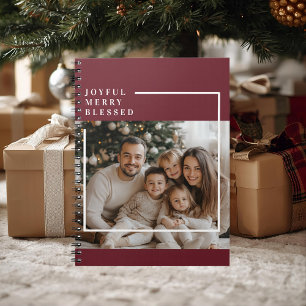 Joyful Merry Blessed Christmas Photo Notebook