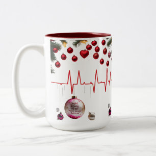 Joyful Merry Mind — Elegant Pink & Gold Two-Tone Coffee Mug