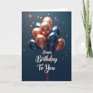 Joyful Metallic Balloons Card