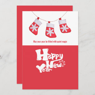 Joyful Minimalist Holiday Red Gift card