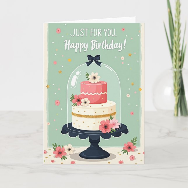 Joyful Mint Birthday Card (Front)