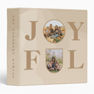 Joyful | Modern Minimalist Beige Arch Two Photo Binder