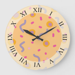 Joyful Moment Abstract Art  Large Clock