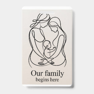 Joyful moment of two mums expecting a baby  badge