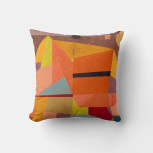 Joyful Mountain Landscape 1929 by Paul Klee Throw Pillow