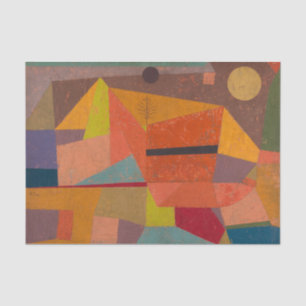 Joyful Mountain Landscape by Paul Klee Tissue Paper