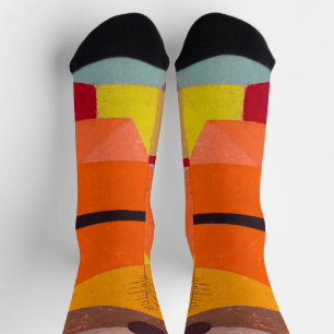 Joyful Mountain Landscape, Paul Klee Abstract Art Socks