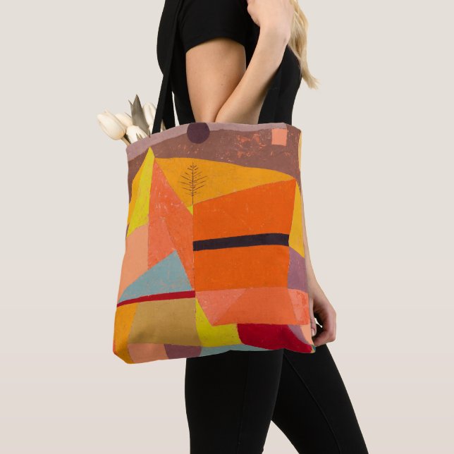 Joyful Mountain Landscape, Paul Klee Abstract Art Tote Bag (Close Up)