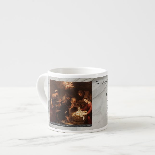 Joyful Mysteries of the Rosary Item #3: Nativity Espresso Cup (Front Left)