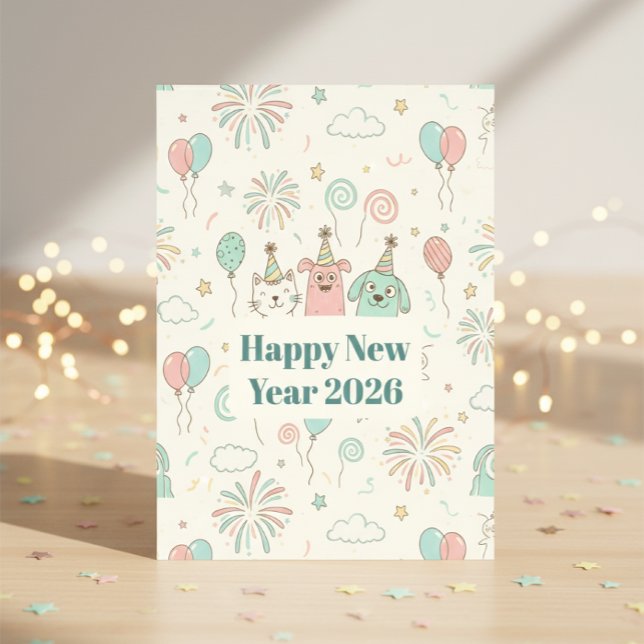 Joyful New Year’s Eve Party 2026 Greeting  Postcard (Creator Uploaded)