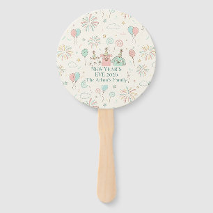 Joyful New Year’s Eve Party 2026  Hand Fan