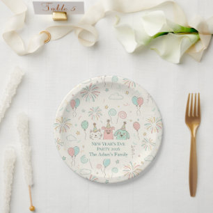 Joyful New Year’s Eve Party 2026 Paper Plate