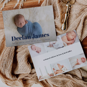 Joyful News Photo Collage Birth Announcement