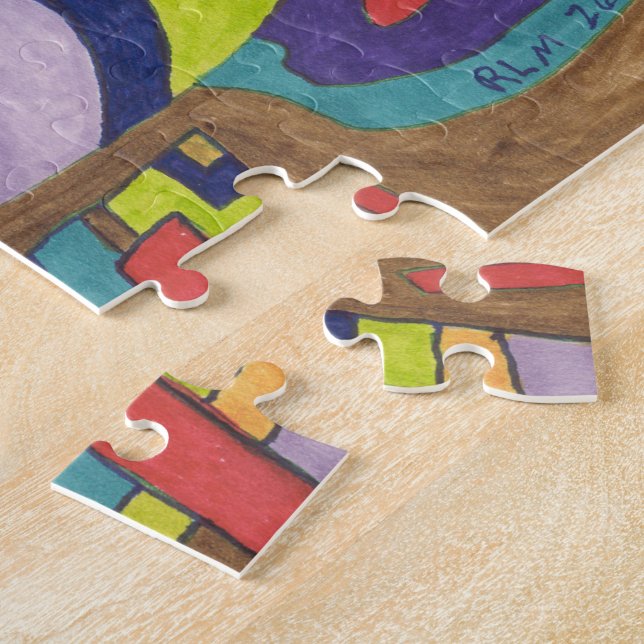 "Joyful Noise" Abstract Art Jigsaw Puzzle (Side)