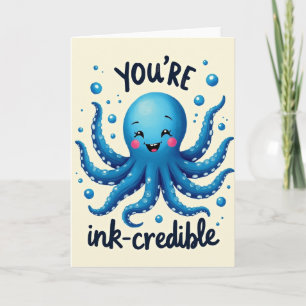 Joyful Octopus Birthday Card