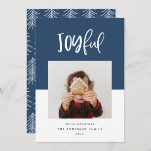 Joyful one photo script text modern holiday