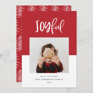 Joyful one photo script text modern holiday