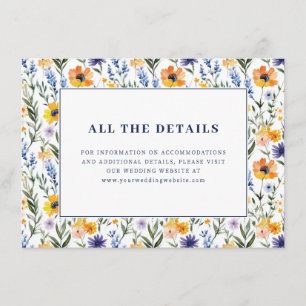 Joyful Orange Floral Border Enclosure Card