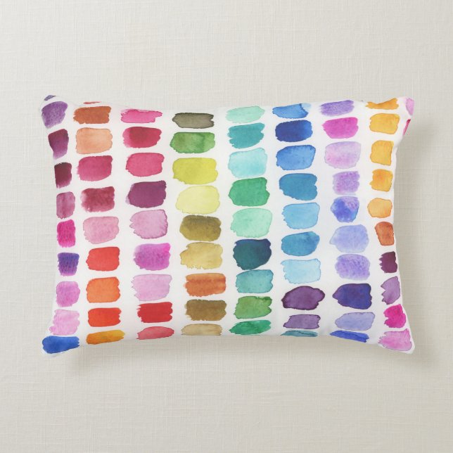 Joyful Palette of Colours - Summer Accent Pillow (Front)