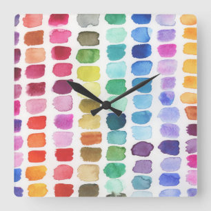 Joyful Palette of Colours - Summer Square Wall Clock