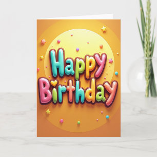 Joyful Pastel Puffed Card