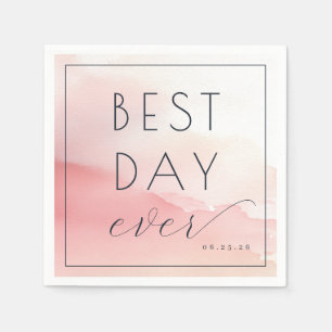 Joyful Pastel Watercolor Celebration Napkin