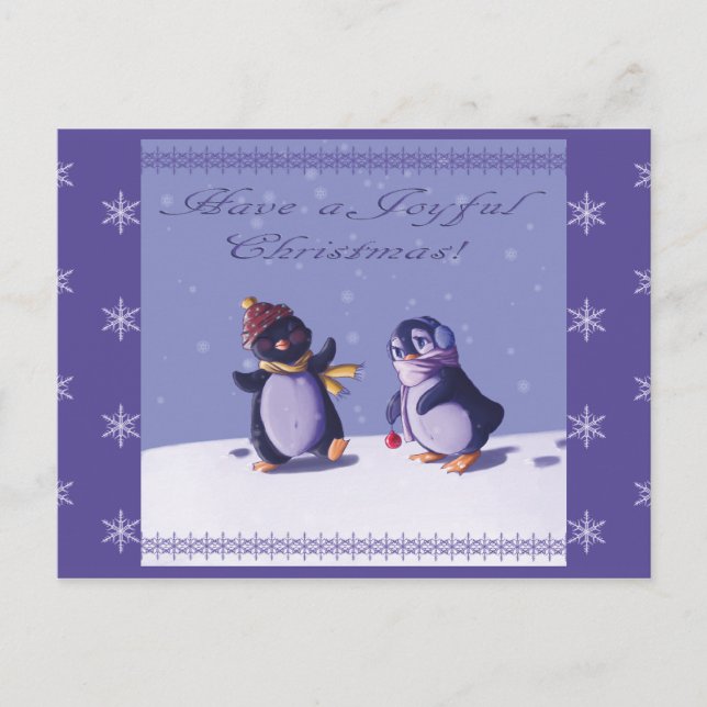 Joyful Penguins postcard (Front)