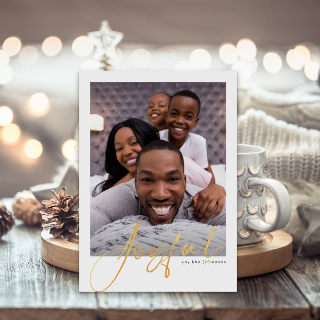 Joyful Photo Holiday Card (Creator Uploaded)