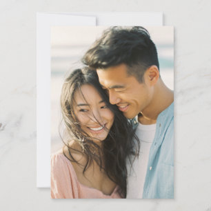 Joyful Pink Blue Candid Photo Invitation