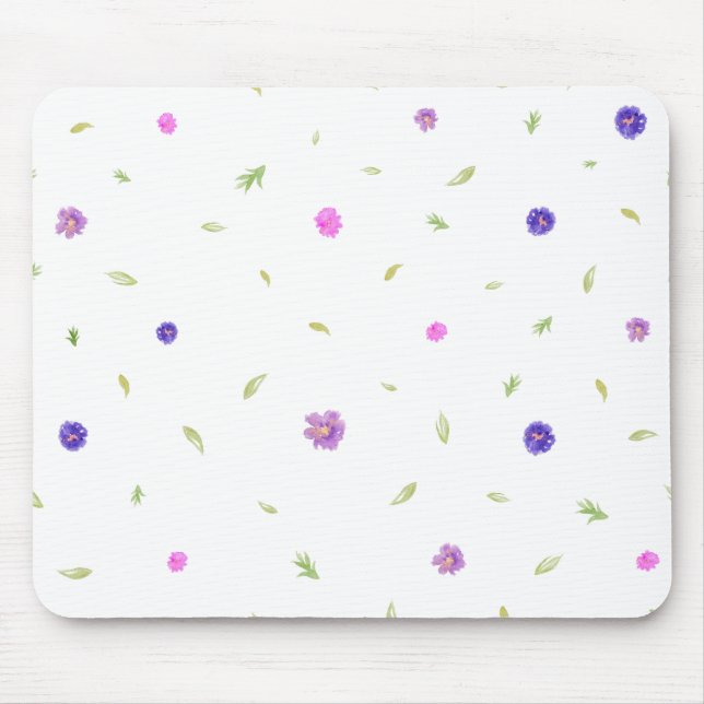 Joyful Pink Floral Mouse Pad – Thoughtful Gift for (Front)
