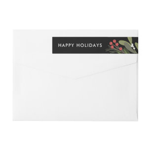 Joyful poinsettia-Christmas Return Address Labels