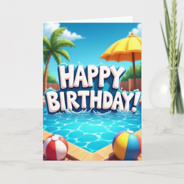 Joyful Pool Splash Card (Front)