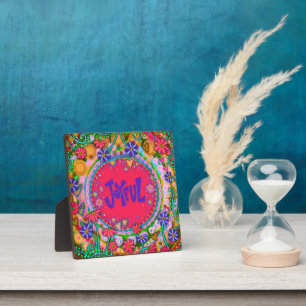  Joyful Pretty Floral Whimsical Inspiration Easel Plaque