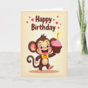 Joyful Primate Party Card