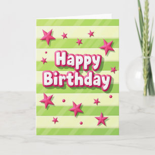 Joyful Puffy Birthday Card