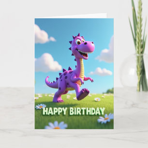 Joyful Purple Creature Card