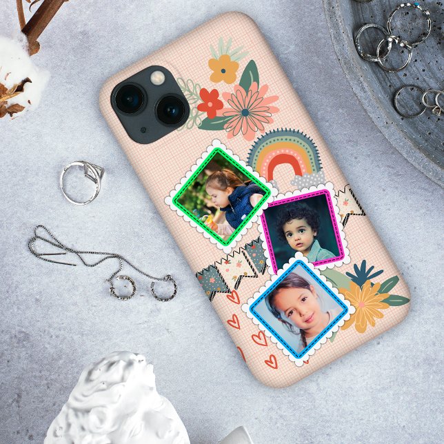Joyful rainbow, flowers, hearts & flags custom Case-Mate iPhone case (Creator Uploaded)