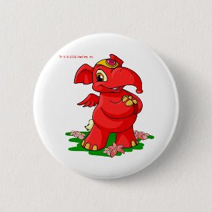 Joyful red Elephante in Shenkuu 2 Inch Round Button