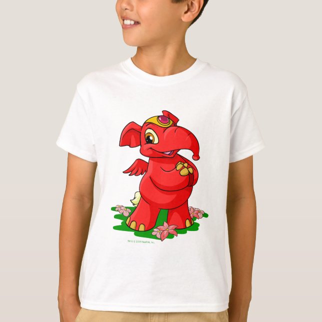 Joyful red Elephante in Shenkuu T-Shirt (Front)