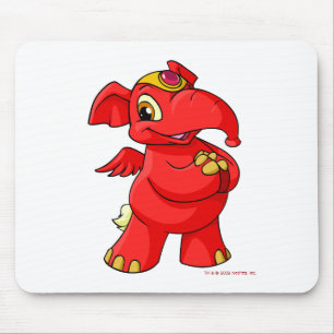 Joyful red Elephante Mouse Pad