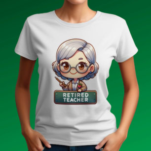Joyful Retirement: Charming Retired Teacher T-Shirt