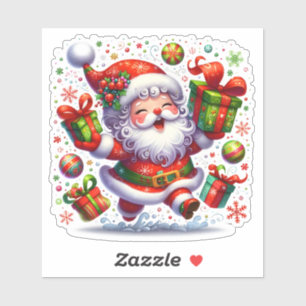 Joyful Santa Celebrates Christmas