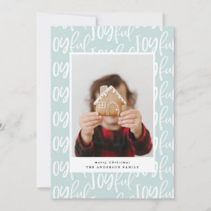 joyful script one photo family elegant colorful