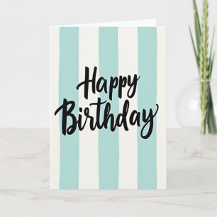Joyful Scripted Stripes Card