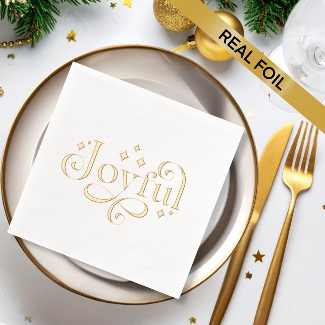 Joyful Sparkling Foil Napkin (Creator Uploaded)