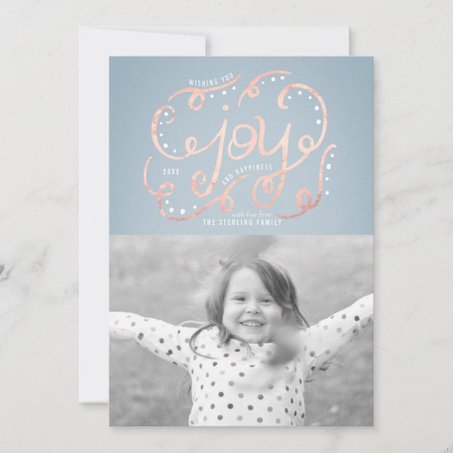 Joyful Spirit Holiday Photo Card (Front)