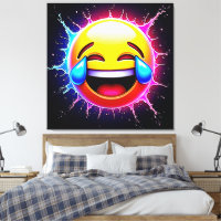 Joyful Splash: Laughing Emoji Art