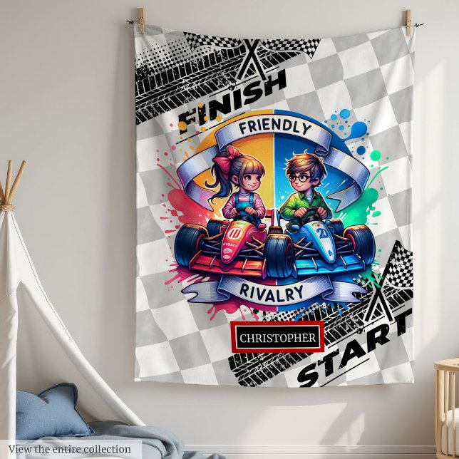 Joyful Sport Car Blanket Racing Watercolor Boy (Joyful Sport Car Blanket Racing Watercolor Boy)